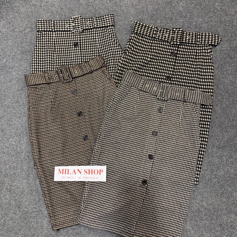 Chân váy dạ qua gối kèm đai có túi 2 kiểu nhiều màu | BigBuy360 - bigbuy360.vn