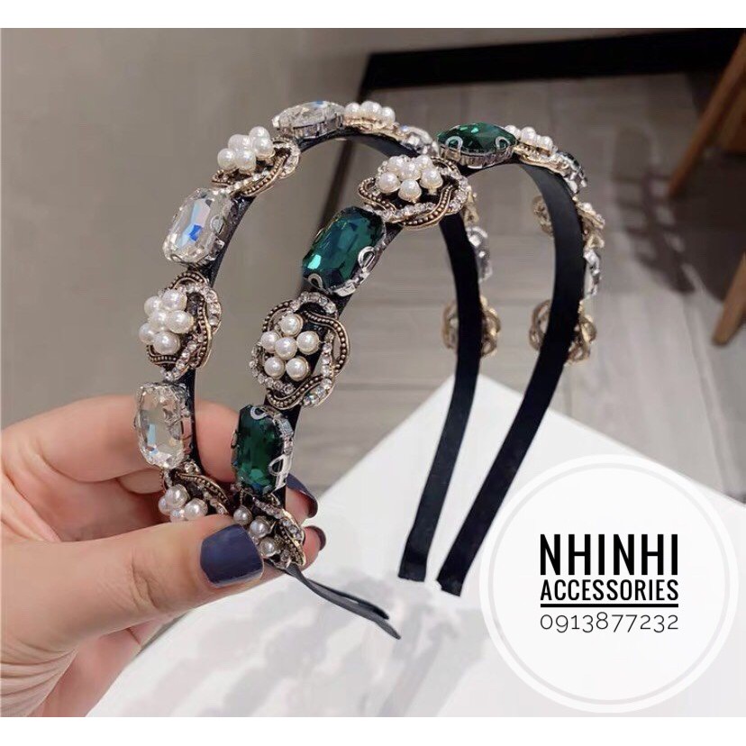 Cài tóc bờm tóc đính đá thời trang cài đi tiệc CT65
