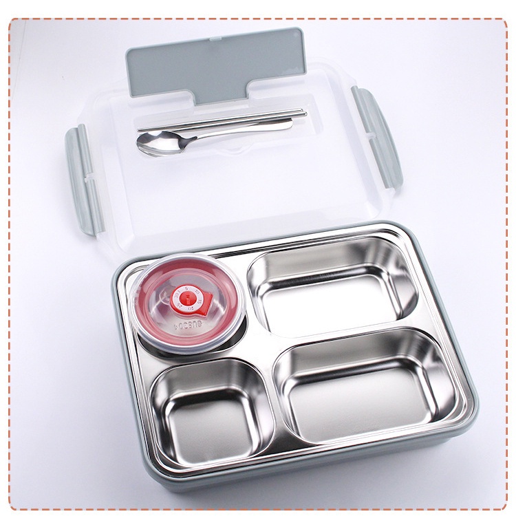 Khay Cơm Inox 5 Ngăn Có Nắp Đậy Tiện Dụng Jodily Starhome