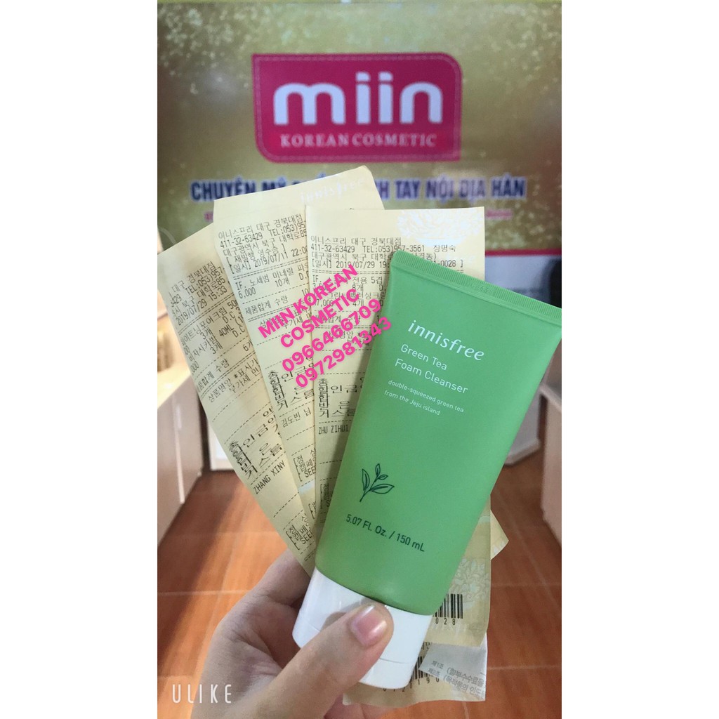 SỮA RỬA MẶT INNISFREE TRÀ XANH INNISFREE