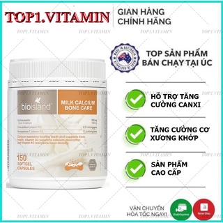 Canxi sữa hữu cơ (150v) Bioisland Milk Calcium Bone Care, Úc, từ 12 tuổi