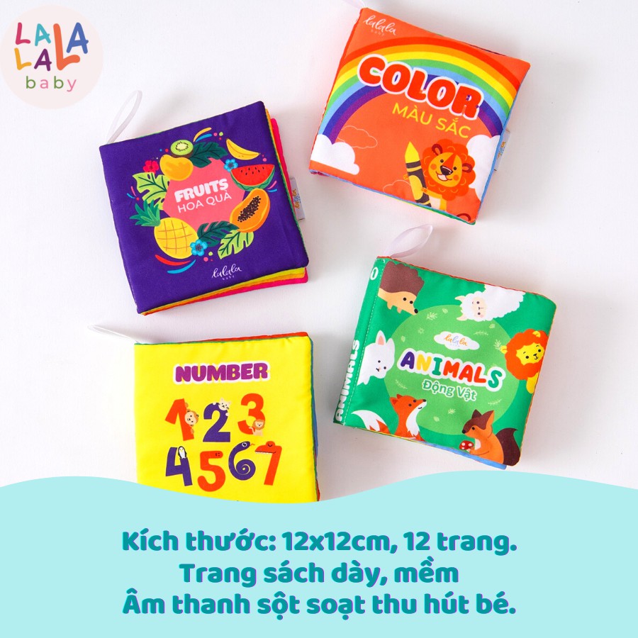 Sách vải cho bé Lalala Baby 8 chủ đề, Touch touch see see