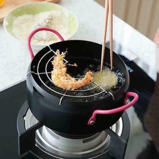 NỒI CHIÊN LỌC DẦU KIỂU NHẬT TẶNG KÈM VỈ INOX