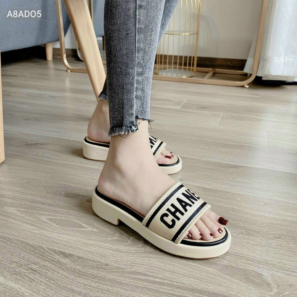 Dép Chữ Thêu Đế 3 Phân - Đi bền êm chân