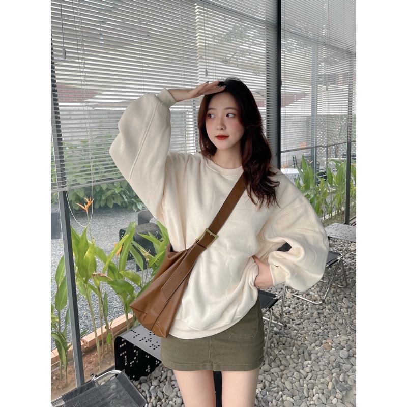 Áo Sweater Nỉ Bông - 56591 - Trơn