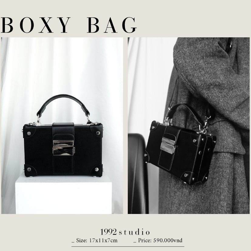 Túi xách nam nữ/ 1992 s t u d i o/ BOXY BAG/ phom hộp cá tính