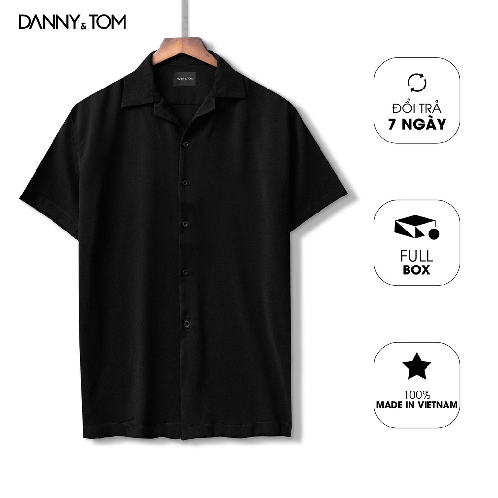 Áo sơ mi tay ngắn trơn DANNYTOM Vải lụa Chống nhăn, Thoáng mát Form Regular Chuẩn xịn, Trẻ trung - Năng động DN12 | BigBuy360 - bigbuy360.vn