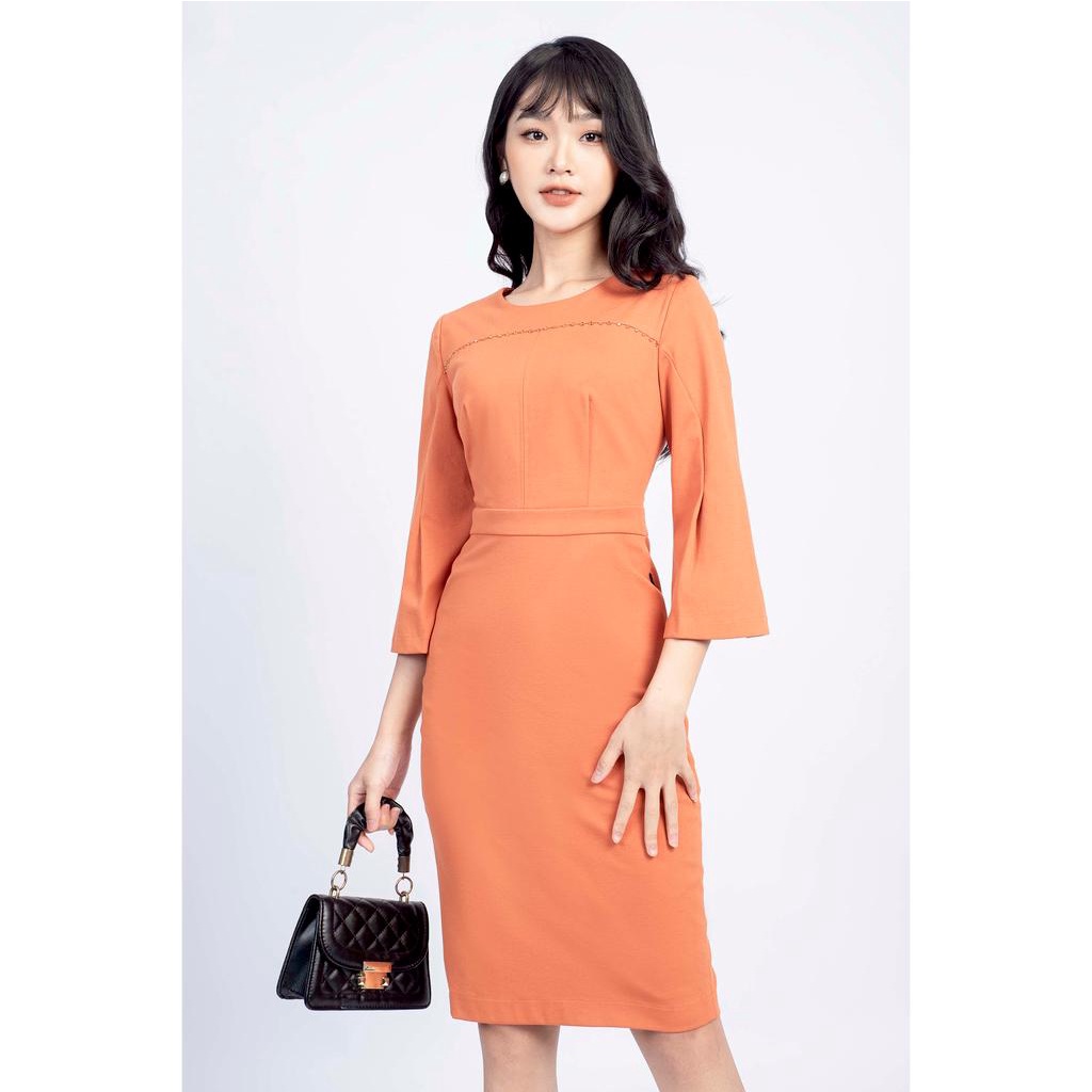Đầm ôm, cổ tròn, tay loe MMOutfit M-DA070621275