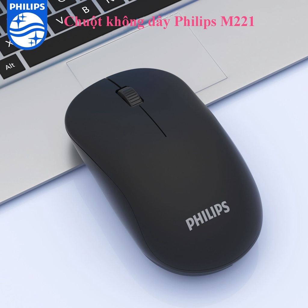Chuột máy tính không dây Philips M221 - Chuột wireless chuyên cho PC Laptop sử dụng văn phòng - hàng chính hãng
