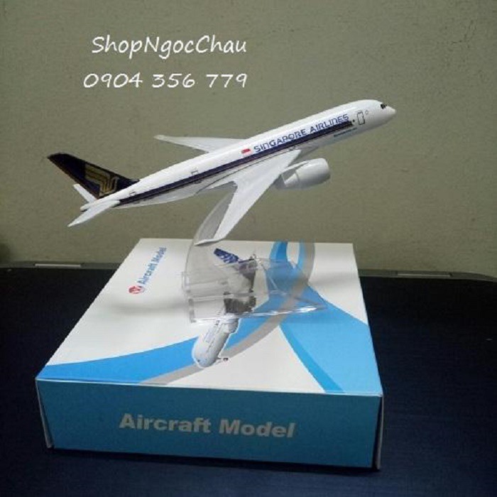 Mô hình máy bay tĩnh Singapore Airlines 16cm