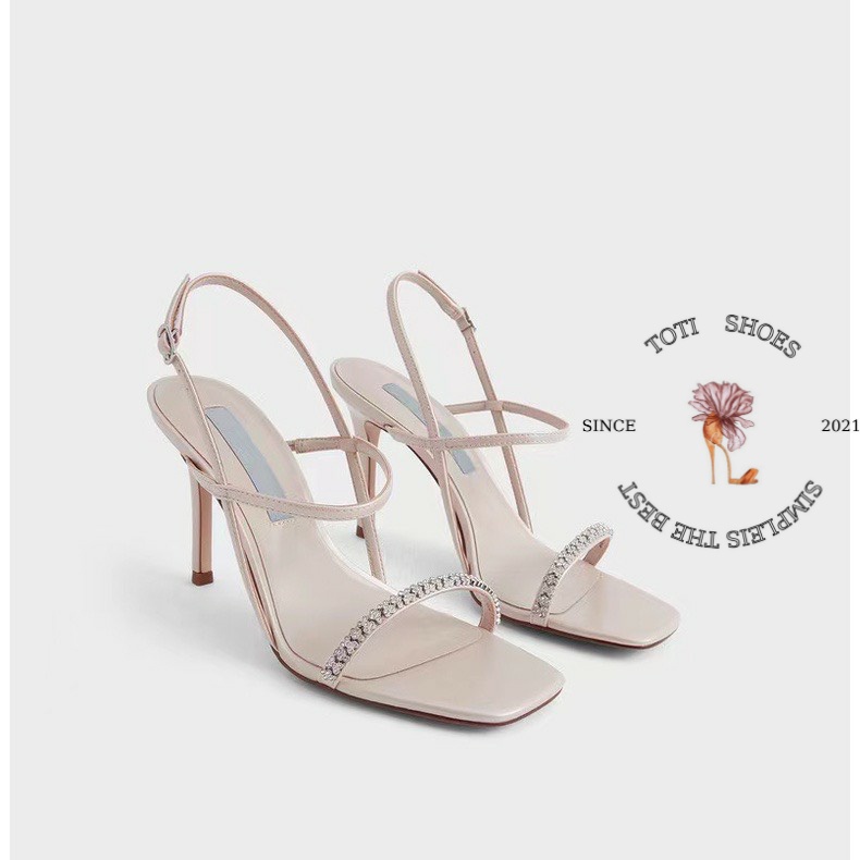 SANDAL CAO GÓT TOTIIE SHOES - GUỐC NỮ DÂY NGANG MẢNH - GIÀY THỜI TRANG HẬU CÀI KHÓA SAU - G2207530