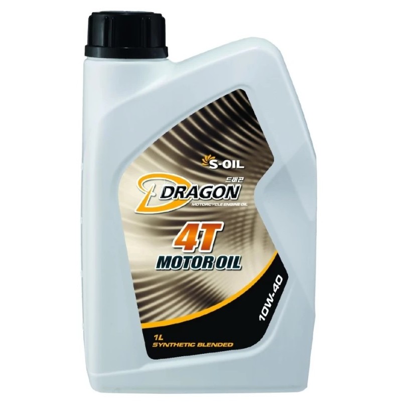 Dầu nhớt S-Oil Dragon 10W-40 cho xe máy 4 thì API SM, JASO MA 1L (Hàn Quốc)