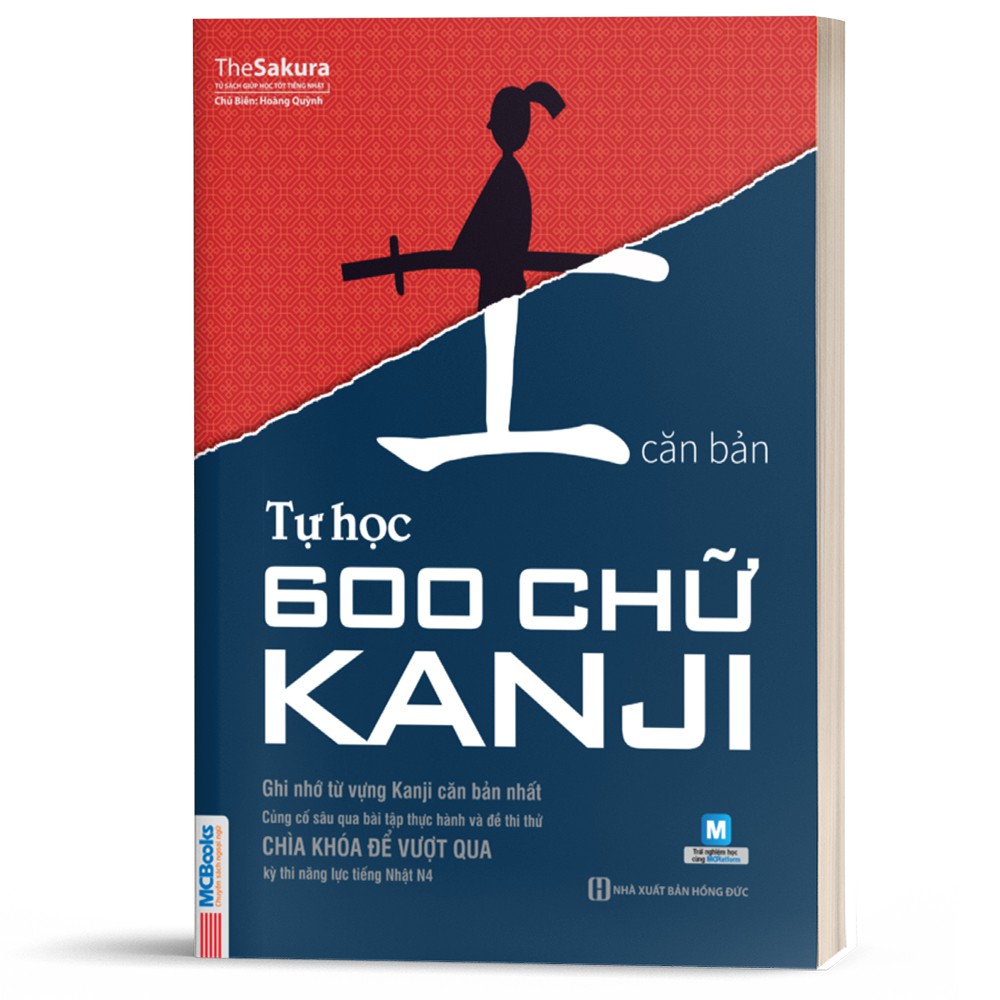 Sách - Tự học 600 Chữ Kanji Căn Bản Bản Mới Cho Người Mới Bắt Đầu