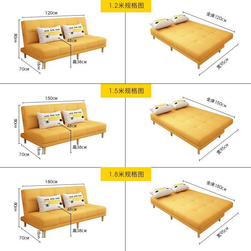 Sofa giường gấp Antarctic Phòng khách chung cư nhỏ đa năng đơn đôi vải thô