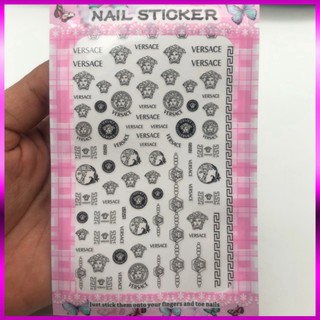 Sticker hình VERSACE dán móng đẹp giá sỉ phụ kiện nail đồ nail giá rẻ hoài út Nail Store - Phụ kiện nail mxbond shop van
