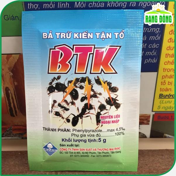 Bả Trừ Kiến BTK, Diệt Kiến Tận Ổ BTK - Gói 5 gram - Nông Trại Sago