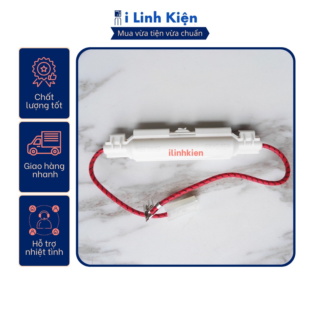 Cầu chì lò vi sóng hộp trắng 0.85A 2kV chất lượng tốt.