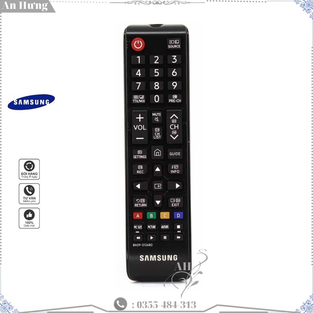 (Hàng Đẹp) Điều Khiển Tivi Smart Samsung Ngắn - Sam sung 1088 -