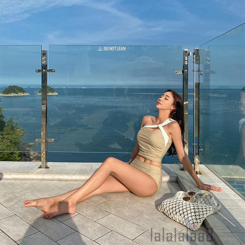 Bộ Đồ Bơi Hai Mảnh Không Tay Màu Trơn + Quần Lót Màu Kaki / M / L / Xl Laa8-Yh Thời Trang Mùa Hè Cho Nữ | BigBuy360 - bigbuy360.vn