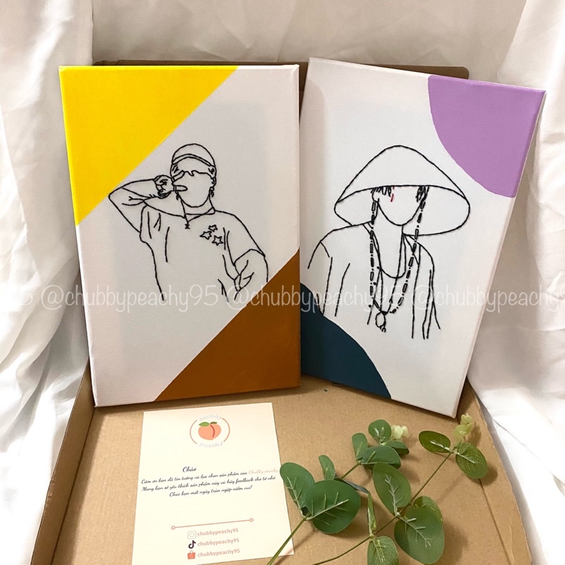 Bộ kit thêu tranh canvas size 30x20cm - Nguyên liệu tự thêu tranh canvas