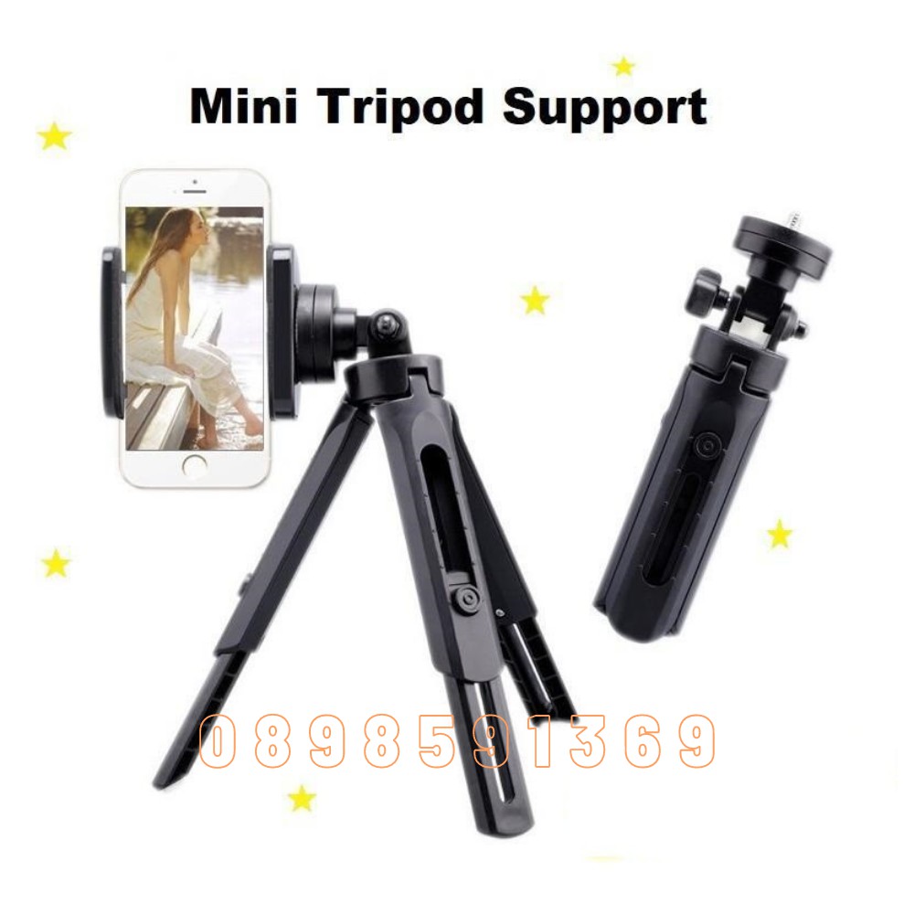 Chân Kẹp Điện Thoại Tripod Mini 3 chân (Kèm Đầu Kẹp) | BigBuy360 - bigbuy360.vn