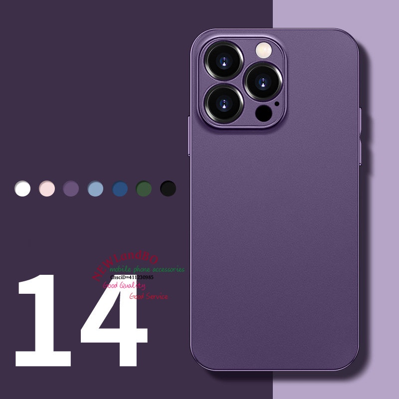 Ốp Điện Thoại Màu Tím Đục 0.4mm Linh Hoạt Cho iPhone 14 13 12 Pro max Mini Xs XR 11 Pro max 14 Plus