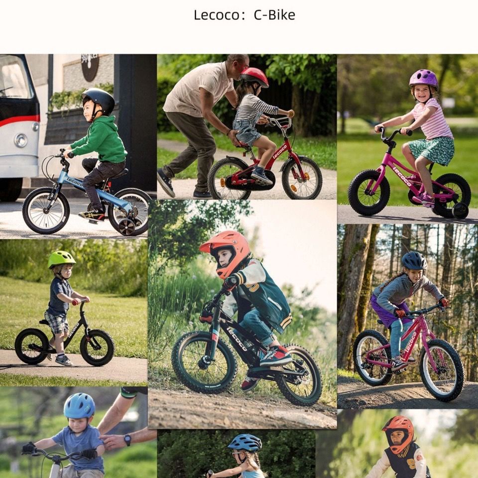 ▬❈lecoco trẻ em 4-8 tuổi xe đạp trẻ em xe đạp trẻ em xe đẩy có bánh tập