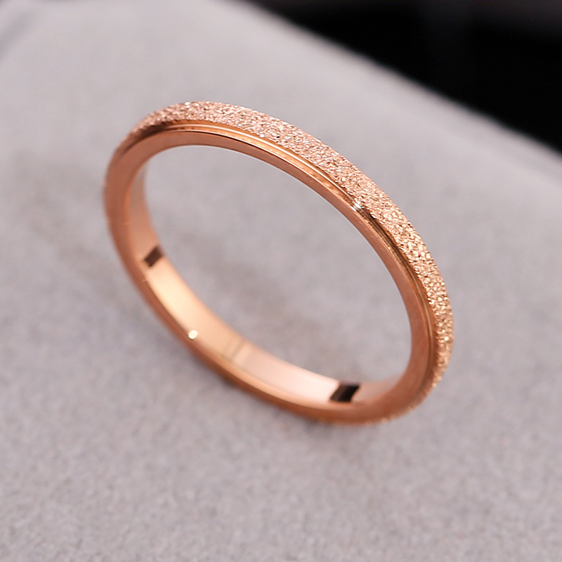 Nhẫn thép titan mạ vàng 18k phong cách Hàn Quốc thời trang