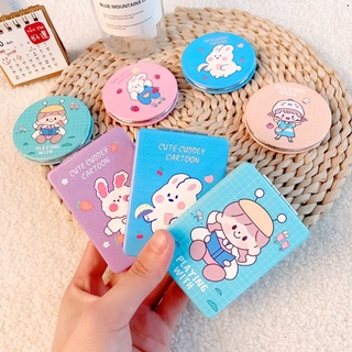 Gương mini cầm tay 2 mặt, gương trang điểm mini phong cách hàn quốc