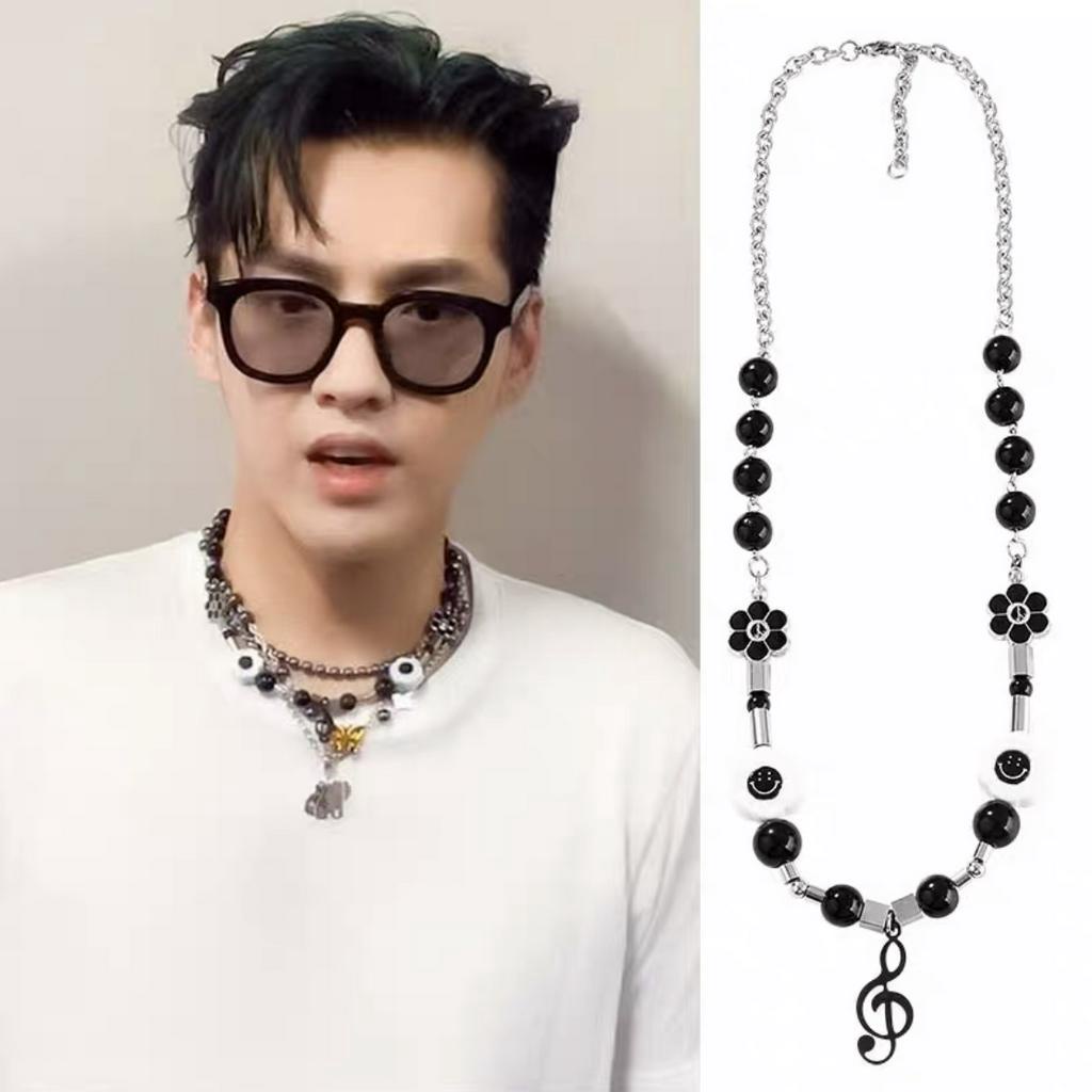 Dây Chuyền 23402 Mặt Hình Hoa Hướng Dương / Mặt Cười / Ngọc Trai Thời Trang Cho Nam Và Nữ