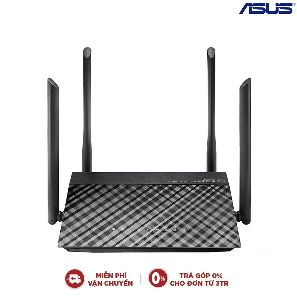 Bộ phát wifi router ASUS RT-AC1200 2 Băng Tần Kép 2.4GHz/5GHz - Chính hãng