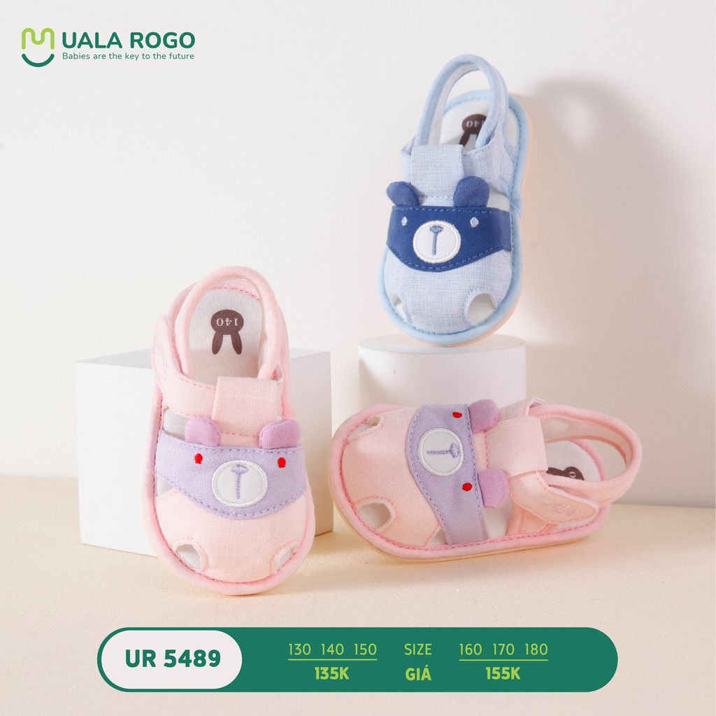 [UALA ROGO] GIÀY TẬP ĐI/DÉP TẬP ĐI MẶT GẤU UR5489/UR5440 /UR5478