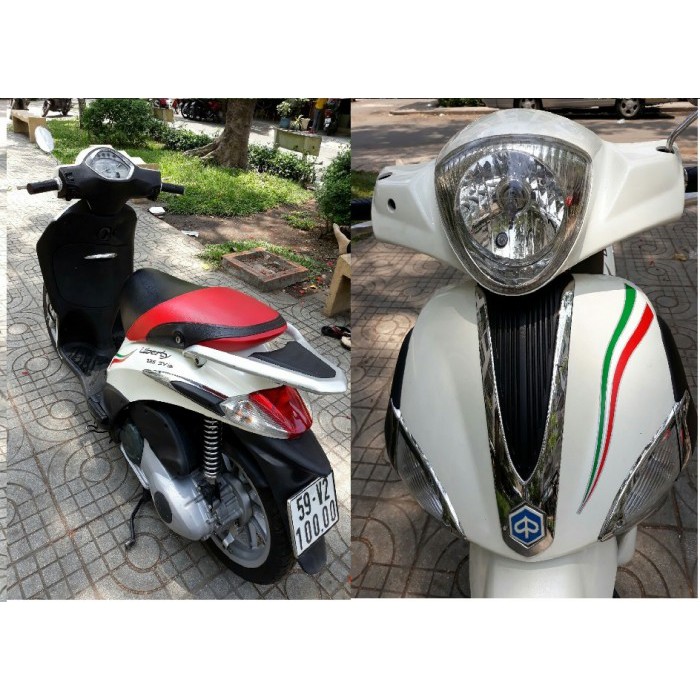 Tem dán xe máy Piaggio-Liberty 4 mảnh - A408