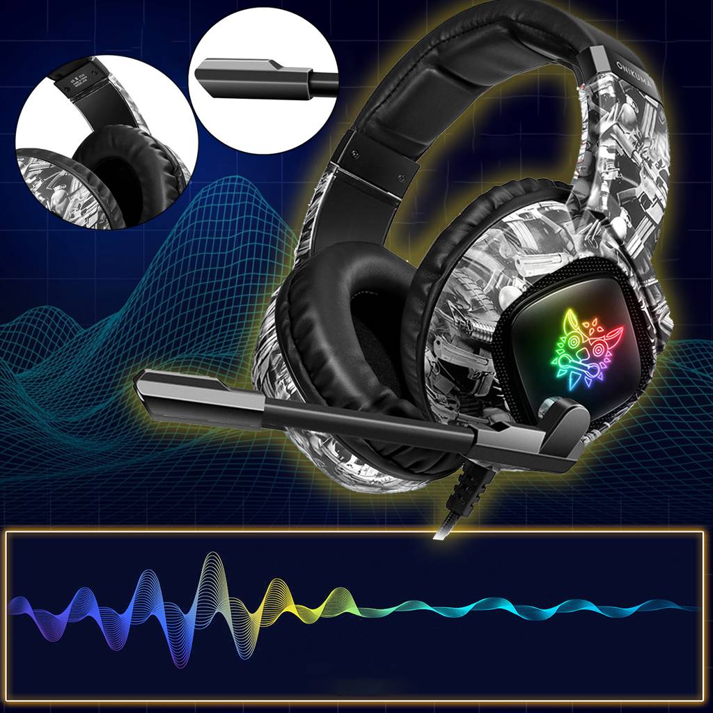 Tai nghe chụp tai Gaming ONIKUMA K19 có mic Chơi game Headphone có dây, RGB, Máy tính xách tay, PC, Điện thoại, Laptop | BigBuy360 - bigbuy360.vn