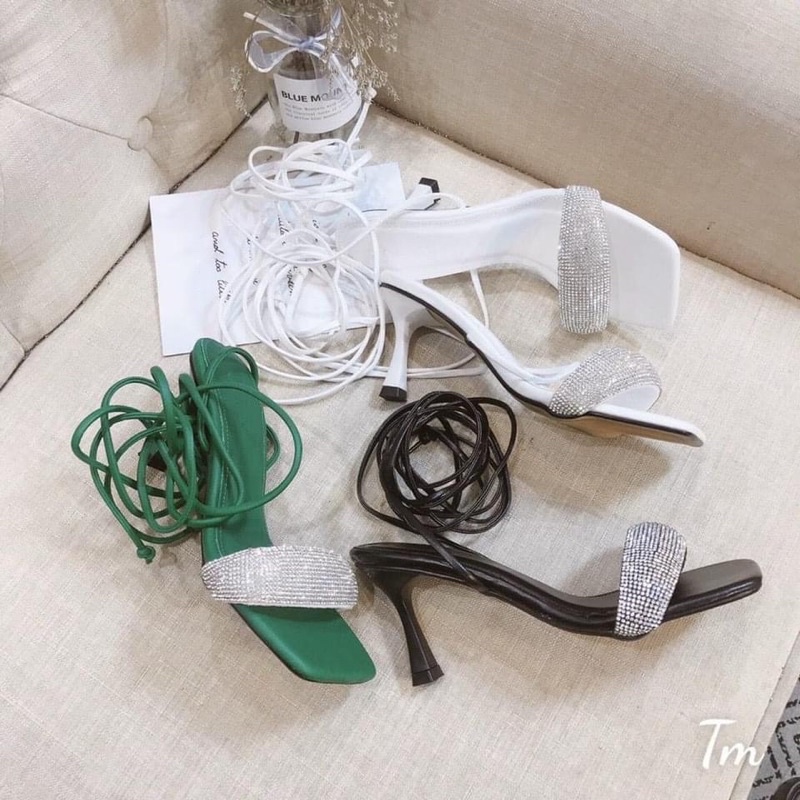SANDAL GÓT NHỌN 7P DÂY QUẤN CỔ CHÂN