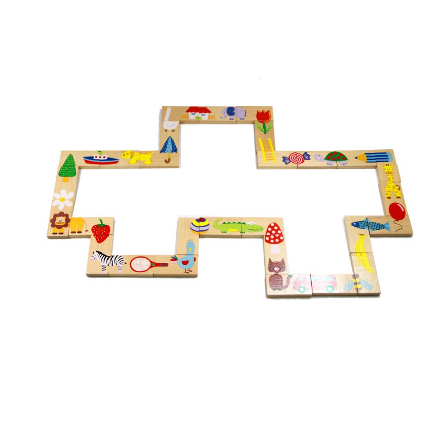Đồ chơi Domino gỗ nối tiếp 28 chi tiết cho bé