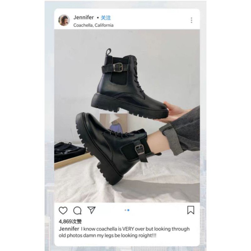 Order  boots cao cổ oxford phiên bản mới mùa thu đông năm nay, hàng quảng châu loại đẹp | BigBuy360 - bigbuy360.vn