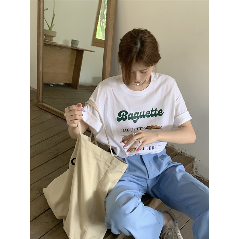 Áo Thun Cotton Tay Ngắn Dáng Rộng 50515