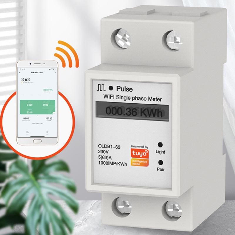 Thiết Bị Đo Công Suất Năng Lượng Thông Minh Kwh Kết Nối Wifi Hỗ Trợ Smartlife / Tuya App Alexa Google Home