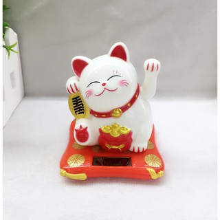 Mèo Thần Tài Vẫy Tay Trang Trí Taplo Ô Tô - Đồ Chơi Năng Lượng Mặt Trời - Phụ Kiện Trang Trí Nội Thất Xe Hơi