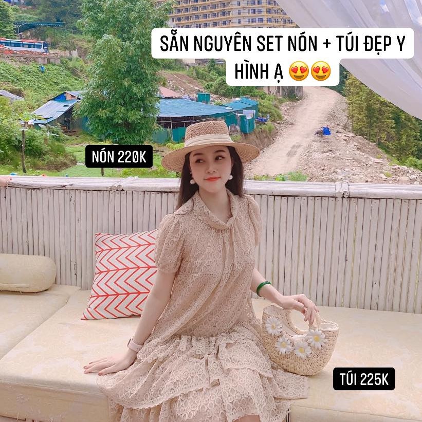 Túi cói hoa cúc lục bình sống ảo bá cháy