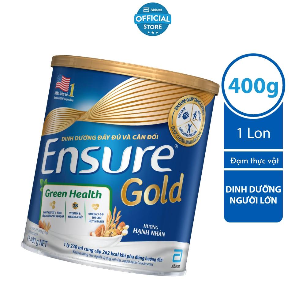 Sữa bột Ensure Gold Đạm thực vật 400g/lon