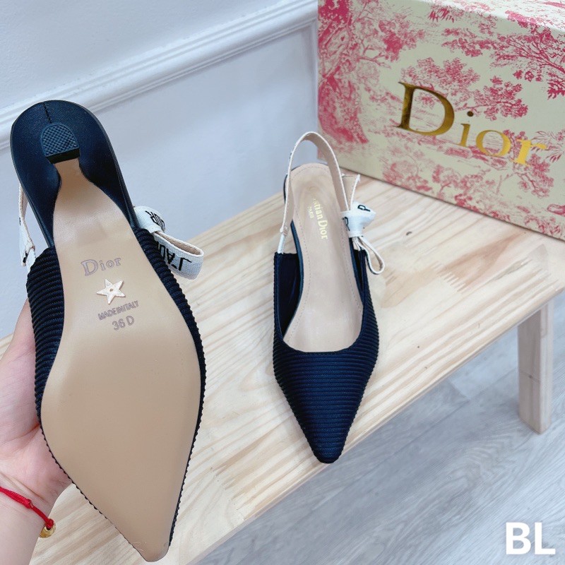 Sandal bít mũi dior gân hàng qccc fullbox