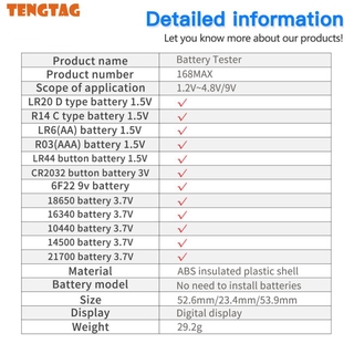 ANENG 168Max Digital Lithium Battery Capacity Tester Universal Test Checkered Load Analyzer Display Check AAA AA Button Cell