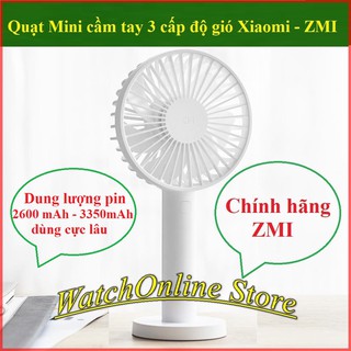 Quạt mini cầm tay 3 cấp độ gió xiaomi - zmi af215 3350mah