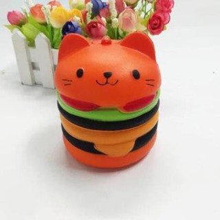 bánh humberger mèo squishy nhiều màu AA