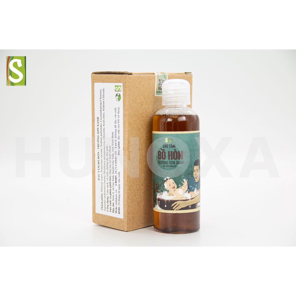 Dầu tắm bồ hòn Sinh Dược chiết xuất 100% từ thiên nhiên dung tích 100ml và 500ml - HUNOXA