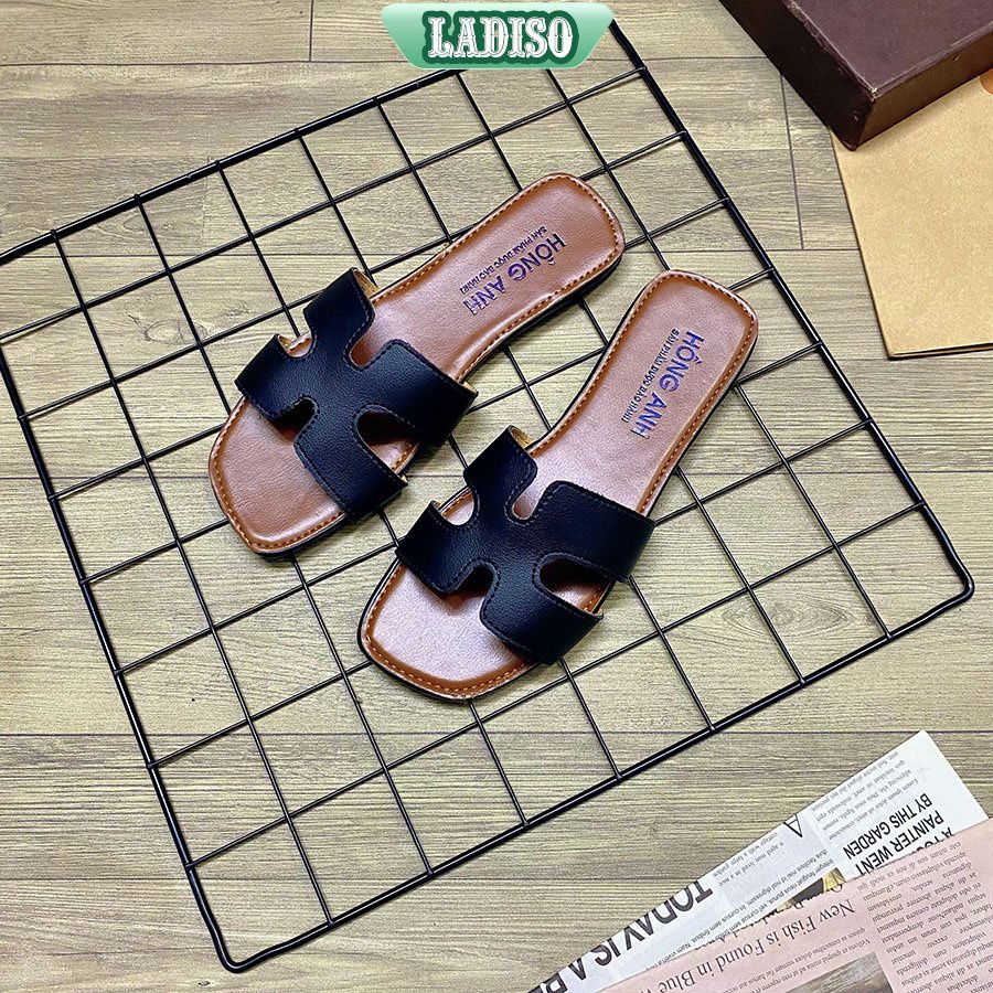 Dép nữ quai ngang chữ H siêu hot da lì sang chảnh LADISO TT377