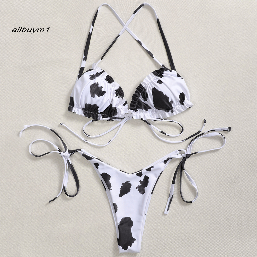Bikini không gọng in họa tiết rằn ri quyến rũ cho nữ