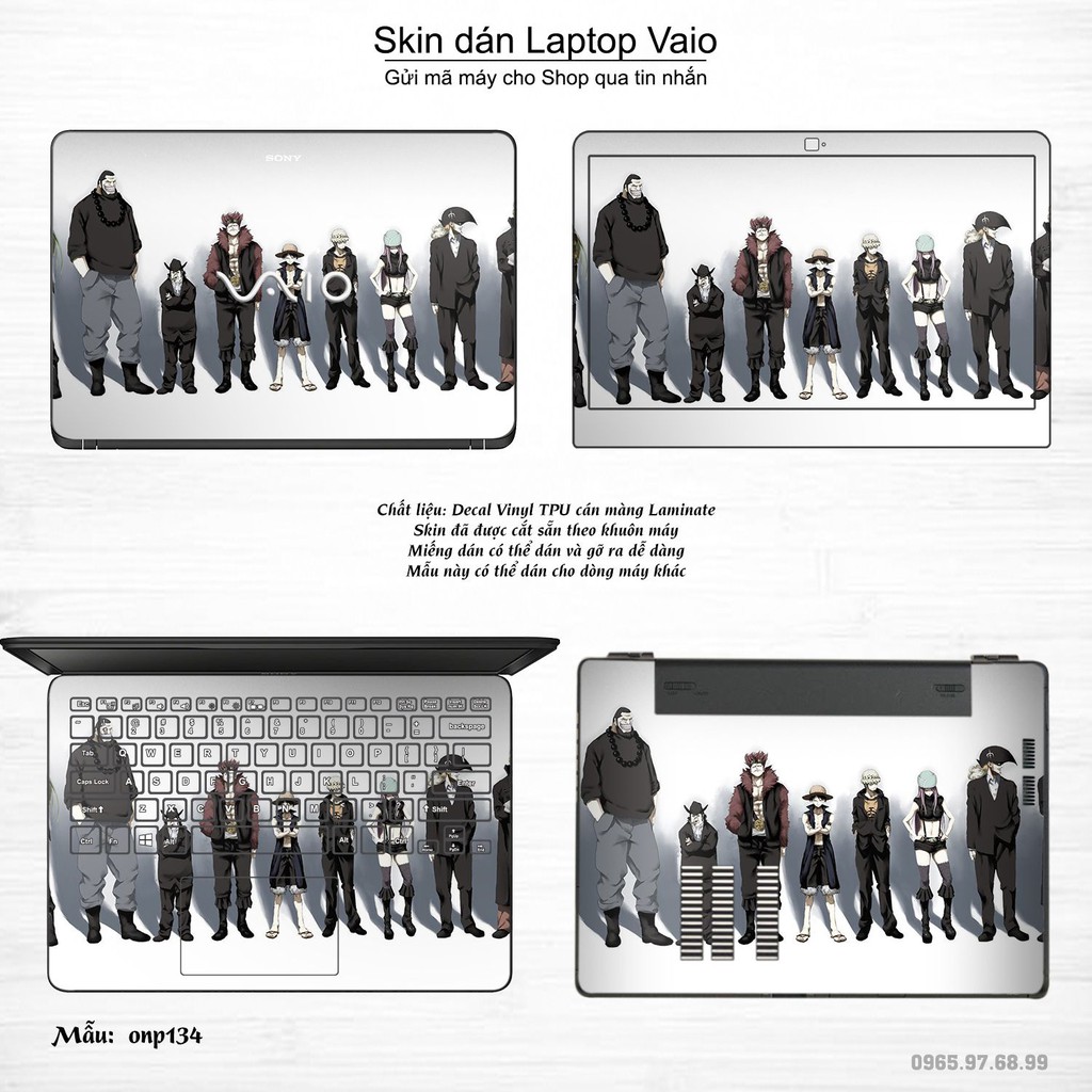 Skin dán Laptop Sony Vaio in hình One Piece _nhiều mẫu 16 (inbox mã máy cho Shop)
